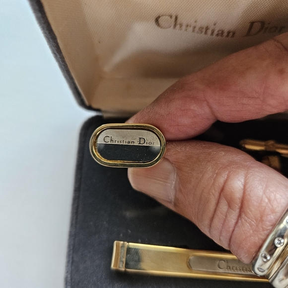 Dior Vintage Cufflink & Tie clip set - Picture 4 of 5